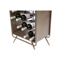 Wijnkast metaal met antique brass finish